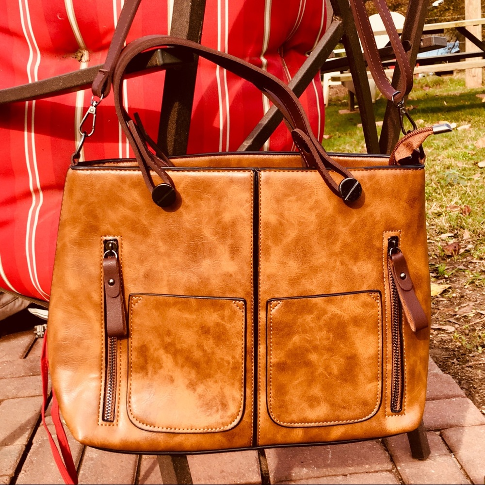Beautiful brown cognac purse NEW
